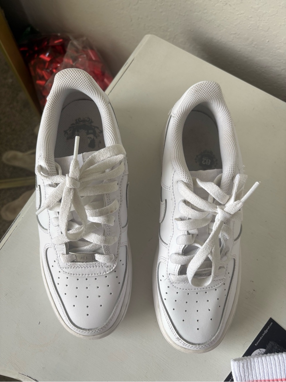 Nike White Low-Top Lace-Up Sneakers